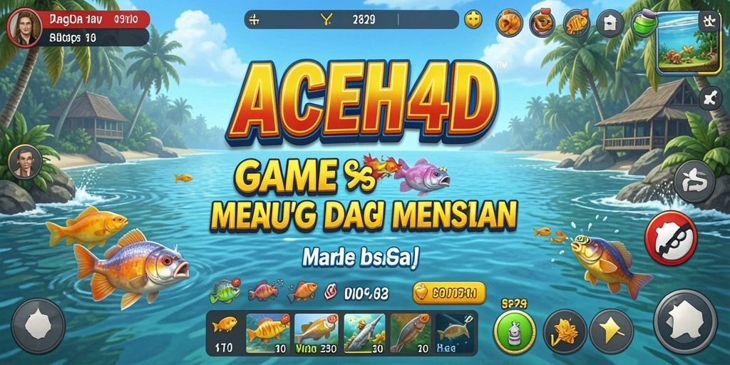 Tampilan gameplay yang memikat dalam game memancing ACEH4D.