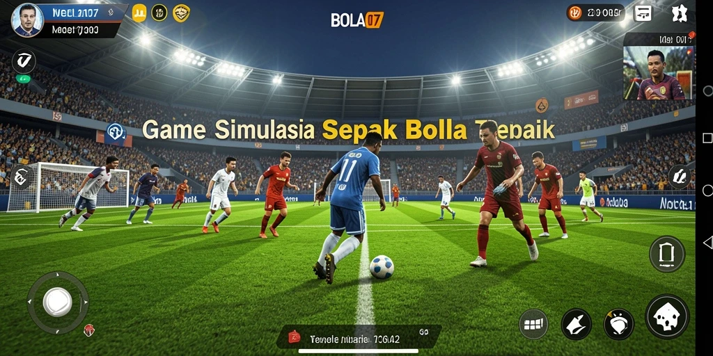 Screenshot gameplay <strong>BOLA07</strong> menunjukkan aksi seru di lapangan.