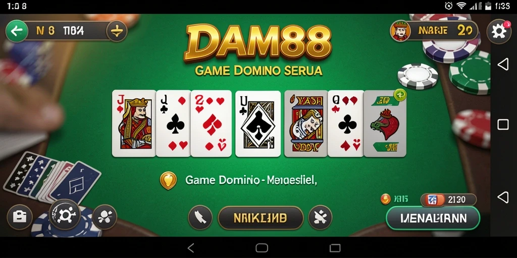 Screenshot utama DAM88 menunjukkan gameplay Domino yang menarik dan seru.