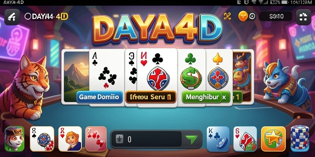 Screenshot utama DAYA4D menampilkan gameplay Domino yang menegangkan.