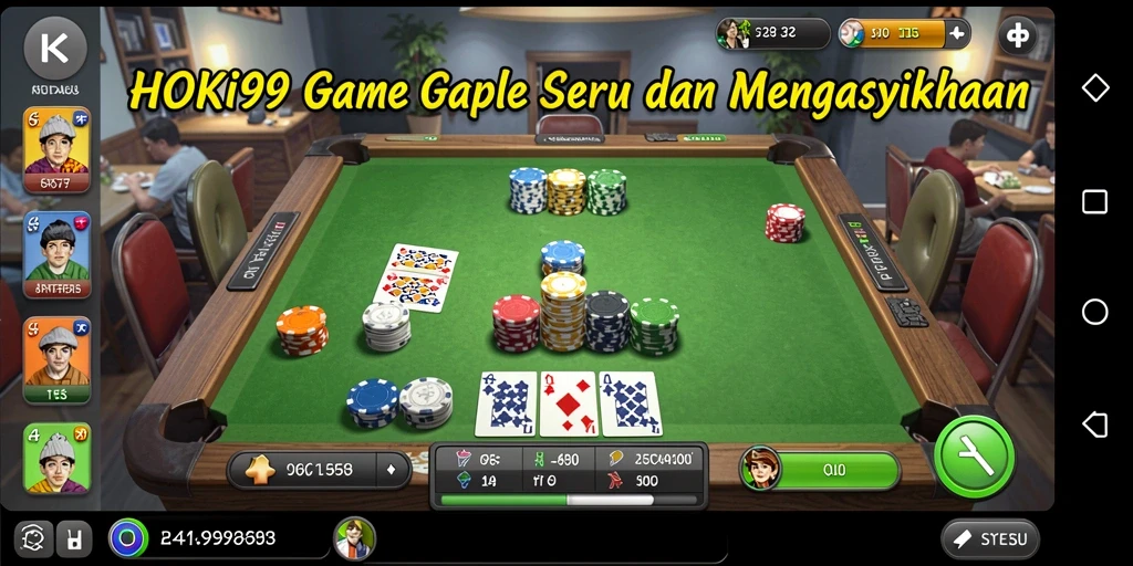 Tampilan gameplay HOKI99 yang seru dan menegangkan dalam permainan Gaple.
