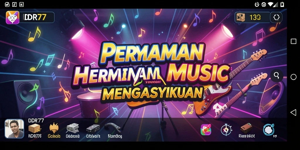Tampilan gameplay IDR77 dengan fitur permainan musik yang menarik.