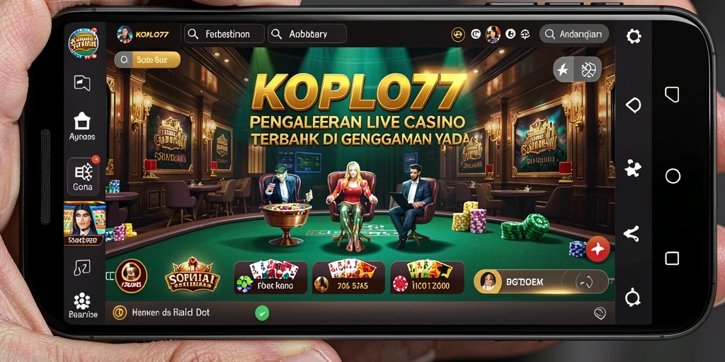 Screenshot KOPLO77 menunjukkan gameplay seru dari Live Casino.