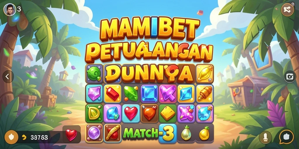 Tampilan gameplay MAMIBET yang menarik dengan warna-warni cerah.