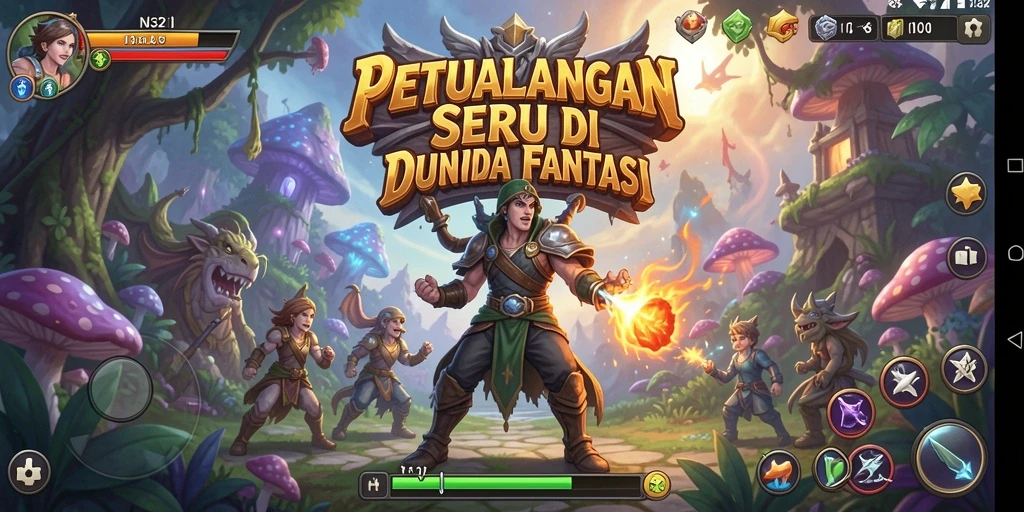 Tampilan gameplay N32 yang menampilkan petualangan seru dan penuh warna.