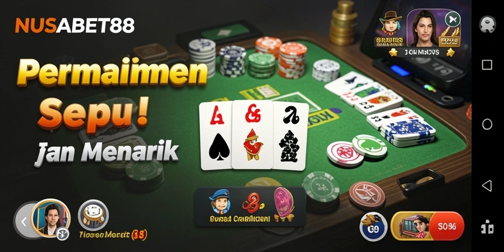 Screenshot gameplay NUSABET88 menampilkan pengalaman seru bermain Gaple.