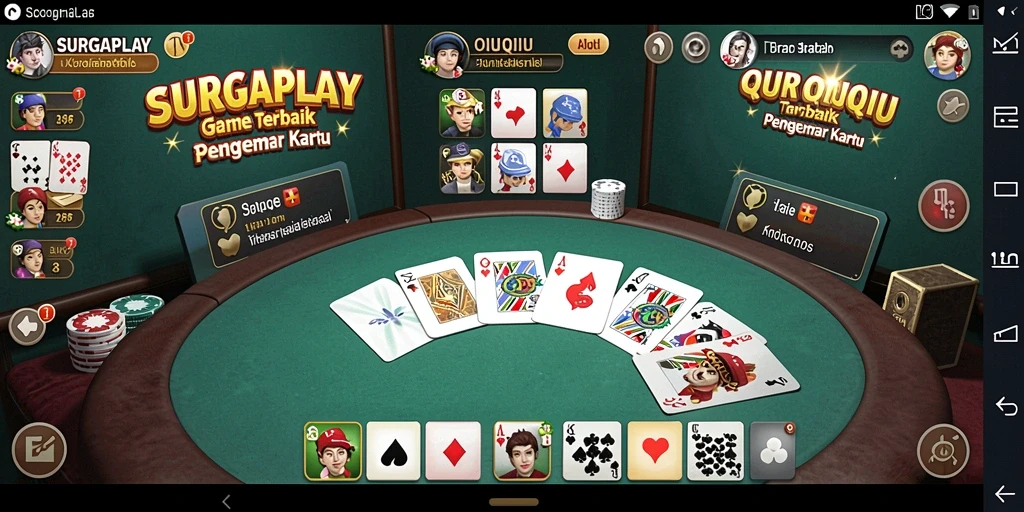 Tampilan seru dari gameplay QiuQiu SURGAPLAY.