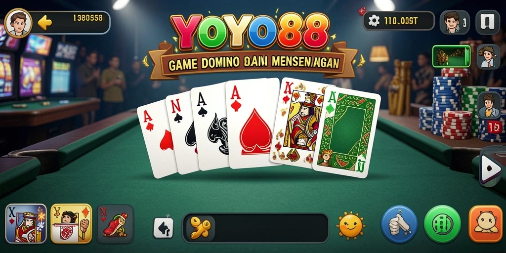 Tampilan gameplay seru dari game Domino YOYO88.